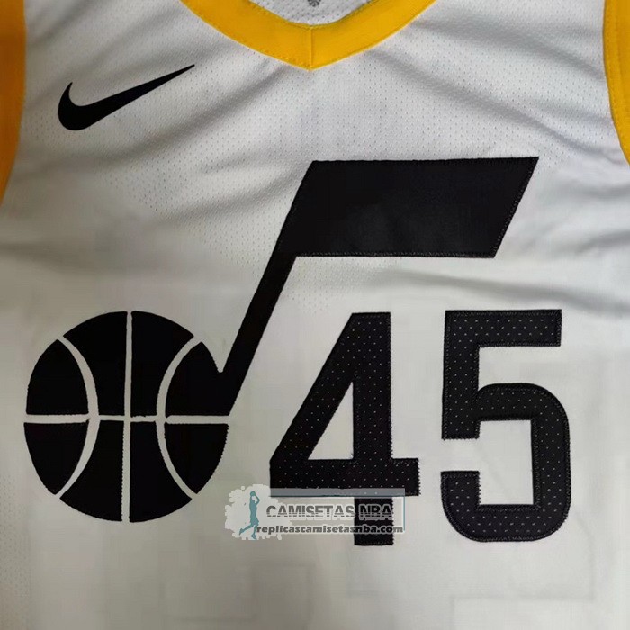 Camiseta Utah Jazz Donovan Mitchell NO 45 Association Autentico 2022-23 Blanco